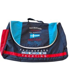 Paul & Shark Yachting Messenger Bag Navy Blue Nautical Hamptons West Coast Italy
